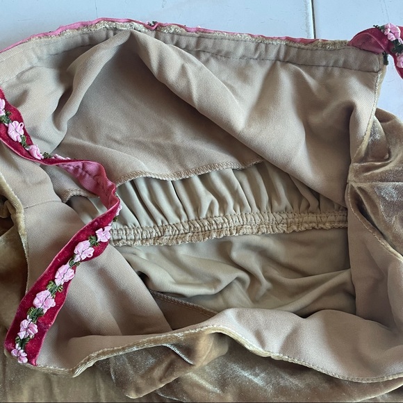 90’s handmade velour cottagecore camisole roses - Picture 5 of 6